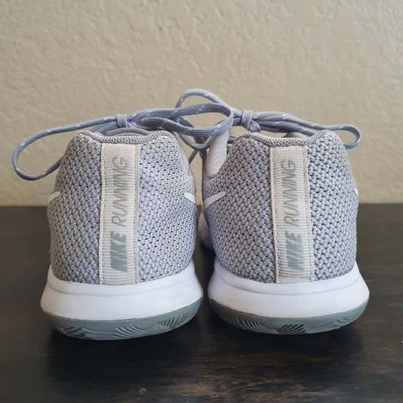 NIKE White and Gray Running Shoes - Picture 6 of 8
